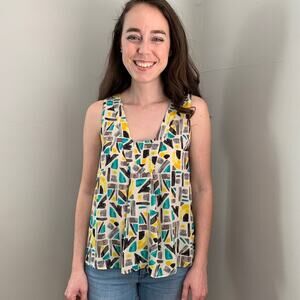 Zara Basic Multi-Color Sleeveless Top, XS